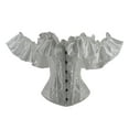 thumbnail image 1 of TAIAOJING Women Elegant Vintage Cap Sleeves Brocade Bustier Corset Tops, 1 of 4