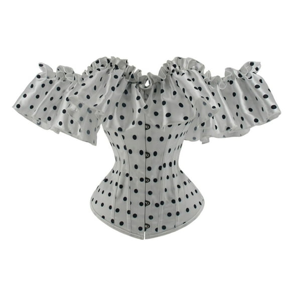 TAIAOJING Women Elegant Vintage Cap Sleeves Brocade Bustier Corset Tops