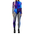 thumbnail image 1 of TAIAOJING Women Hallowmas Tight Jumpsuit Party Casual Graphic Print Long Sleeved Onesie, 1 of 3
