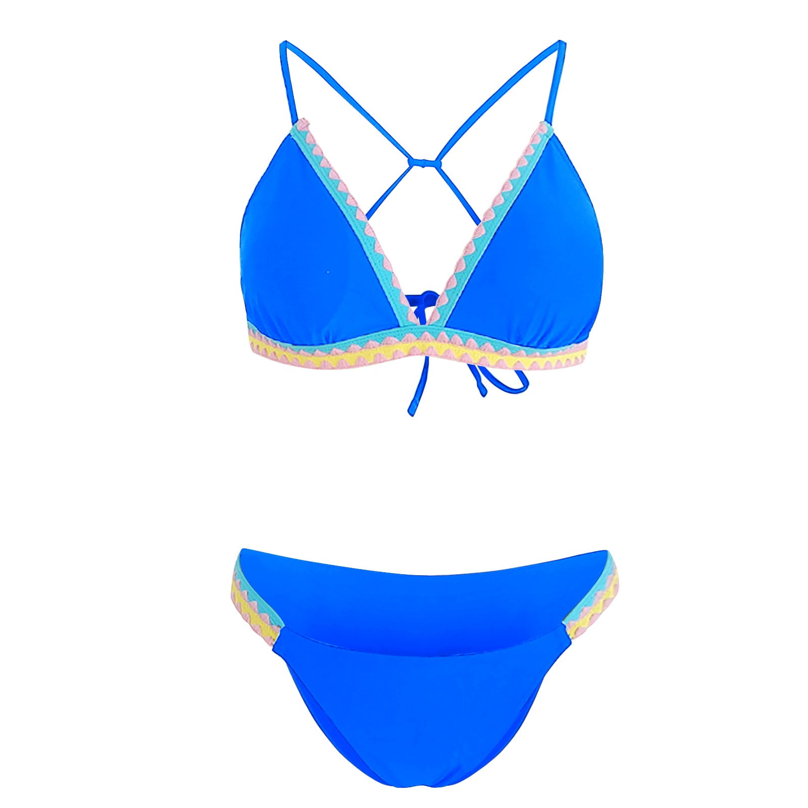 TAIAOJING Women High Cut Bikini Sets Personality Solid Color Bikini