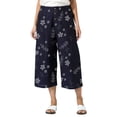 thumbnail image 1 of TAIAOJING Women High Waist Casual Wide Leg Pants Linen Capri Elastic Waist Summer Cropped With Pockets Fashion Trousers, 1 of 5