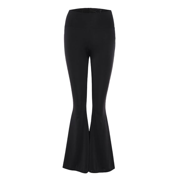 TAIAOJING Women High Waist Workout Gym Leggings Casual Wide Leg Long Palazzo Bell Bottom Yoga Pants for Workout Running