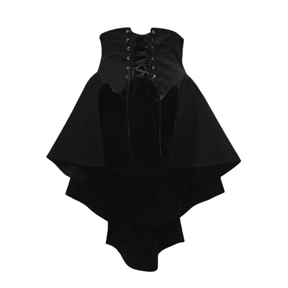 TAIAOJING Women Irregular Slim High Waist Tie Skirt