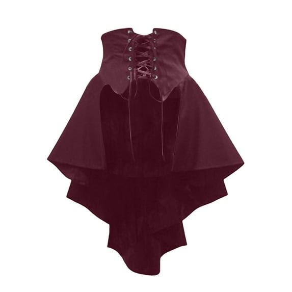 TAIAOJING Women Irregular Slim High Waist Tie Skirt