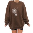 thumbnail image 1 of TAIAOJING Women Long Sleeve Sweatshirt Short Crew Neck Printed Shirt Loose Pullover Top, 1 of 4