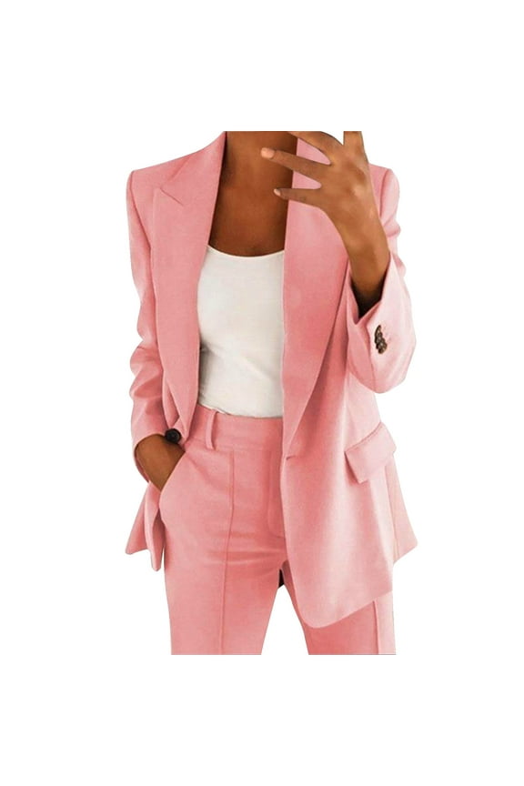 Women Open Front Blazer Elegant Sporty Summer Fitted Jacket Suit Jacket Business Oversize Elegant Spring Thin Transition Jacket Jacket Short Outwear Coat