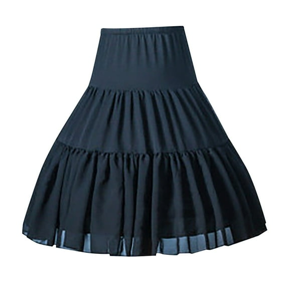 TAIAOJING Women Petticoat 2 Adjustable Hoop Skirt Lace Short Lolita Vintage Gothic Underskirt For Party Dress