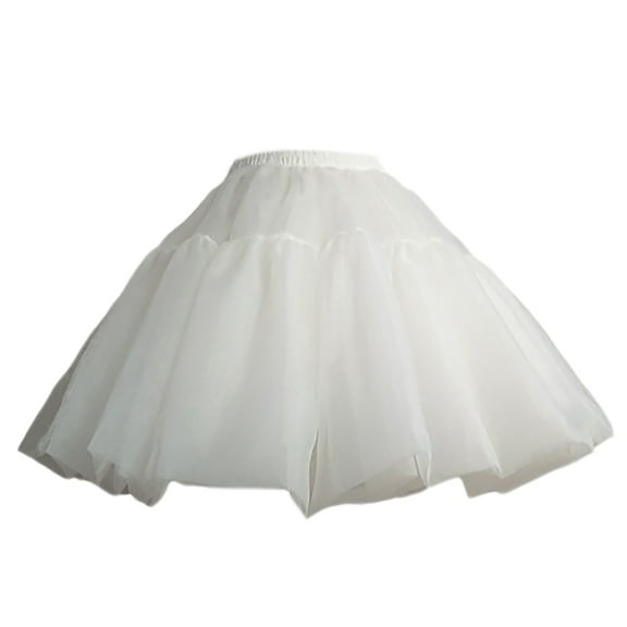 TAIAOJING Women Petticoat 4 Adjustable Hoop Skirt Lace Short Lolita Vintage Gothic Underskirt For Party Dress