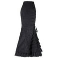 thumbnail image 1 of TAIAOJING Women Punk Style Retro Skirt Vintage Long Bodycon Ruffle Fishtail Skirt, 1 of 6