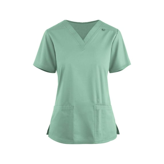 TAIAOJING Women Scrubs Tops Lightweight Staff Outfit With Shorts And V Neckline Staff Attire Short Sleeve