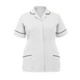 thumbnail image 1 of TAIAOJING Women Scrubs Tops Protective N Urses Lapel Carer Clothing Clinic Tops Tunic Blouse, 1 of 4
