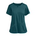 thumbnail image 1 of TAIAOJING Women Scrubs Tops Short Sleeve V-Neck Pocket Care Workers Tops, 1 of 4