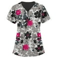thumbnail image 1 of TAIAOJING Women Scrubs Tops Short Sleeve V-neck Tops Working Uniform Blouse, 1 of 3