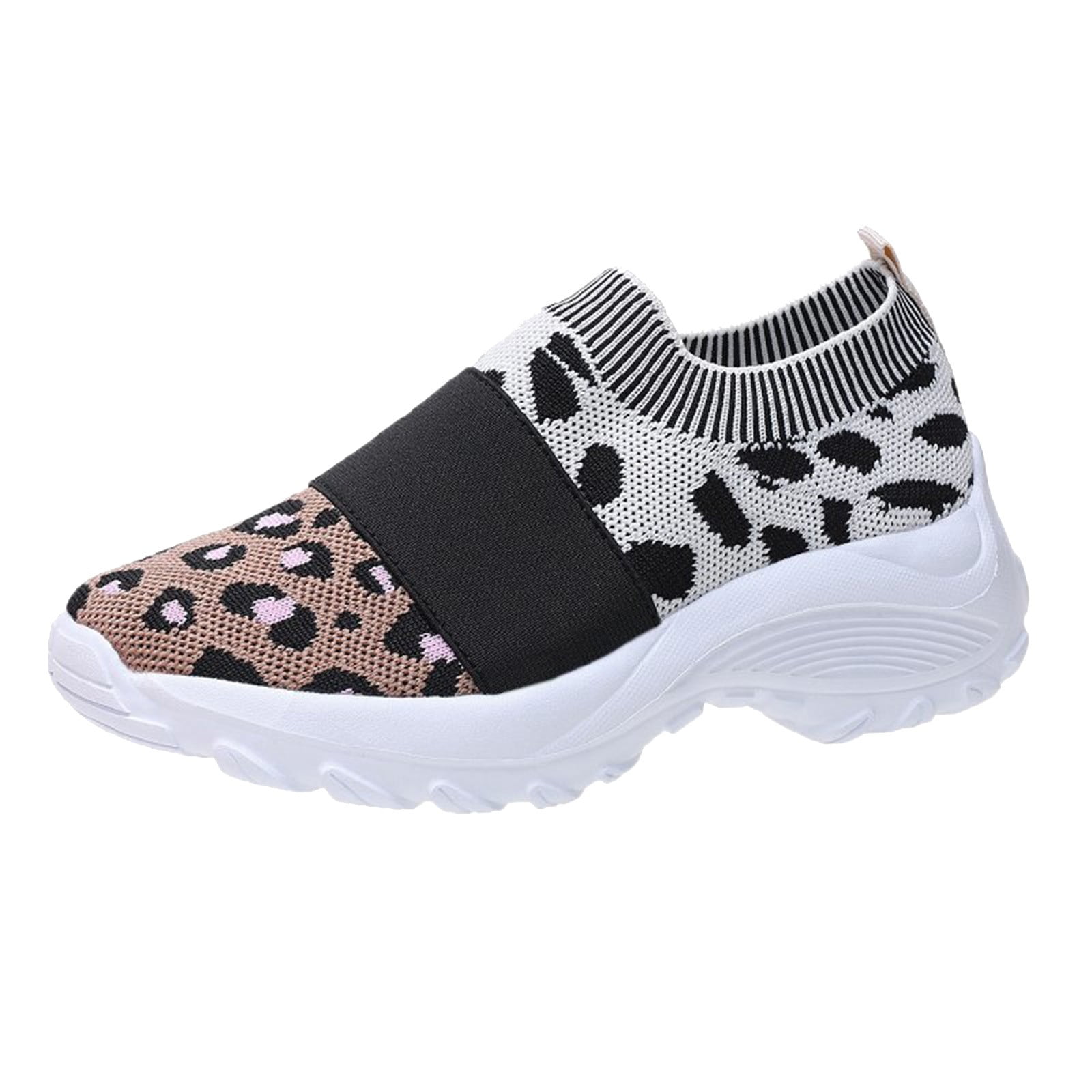 Leopard Mesh Breathable Color Patchwork Sneakers