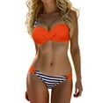 thumbnail image 1 of TAIAOJING Women Swimsuit Bathing Suit High Waisted Bikini Sexy Push Up Two Piece Swimsuits Vintage Swimsuit Two Piece Retro Ruched High Waist Print Bikini Set, 1 of 5