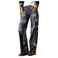 thumbnail image 1 of TAIAOJING Women Wide Leg Jeans Fashion Printed Long Jeans Pants Casual Pants, 1 of 4