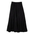 thumbnail image 1 of TAIAOJING Women's Bohemian Style Elastic Waist Band Cotton Linen Long Maxi Skirt Dress, 1 of 4