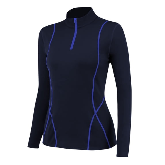 TAIAOJING Women's Casual Crewneck Long Sleeve Sweatshirt Winter Plush Fitness Running Yoga Suit Long Sleeve Elastic Tight Stand Collar Sports Sweatshirt Top