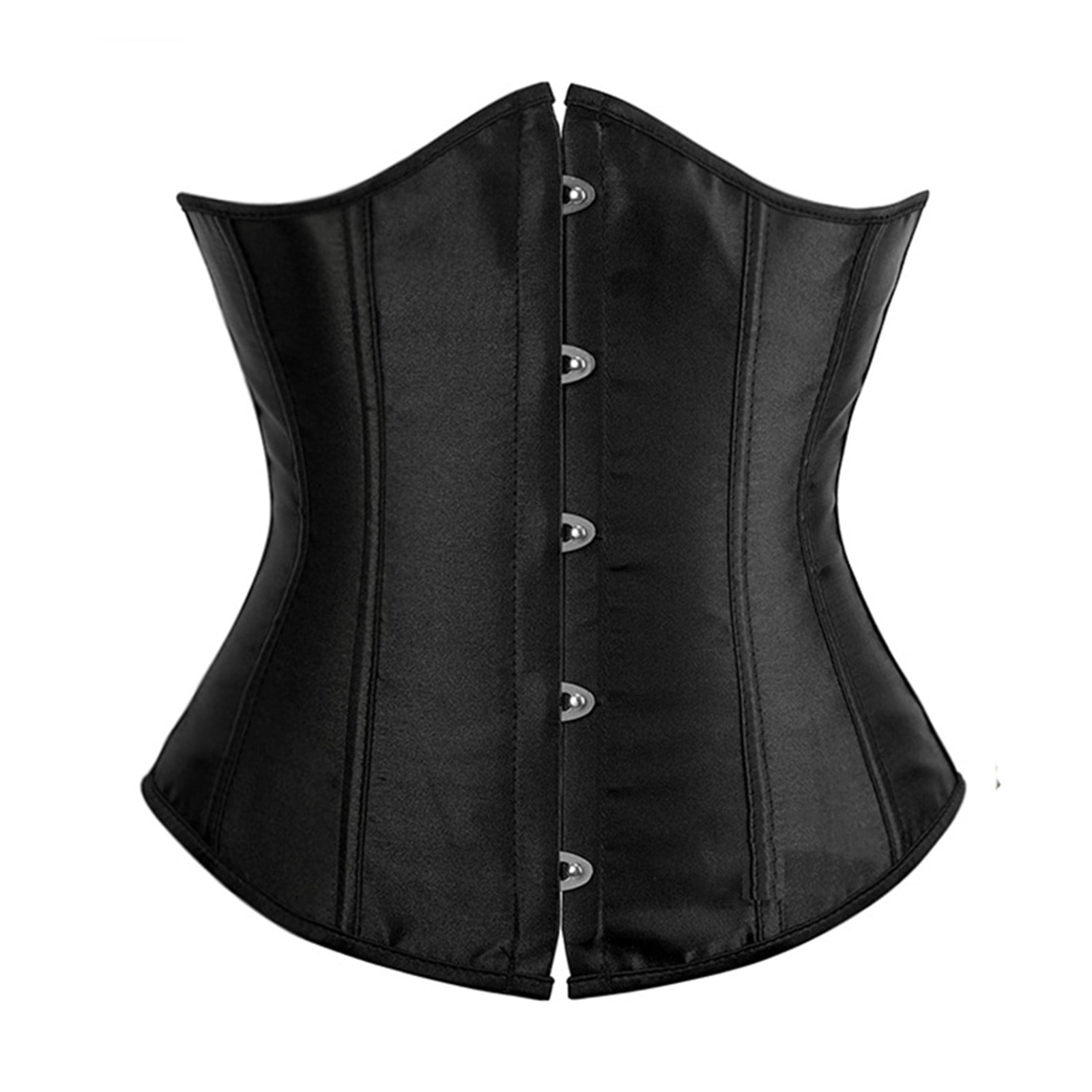 TAIAOJING Women's Corset Crop Satin Vintage Underbust Waist Training