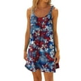 thumbnail image 1 of TAIAOJING Women's Dress Sleeveless Tank Dress For Loose Swing Star Striped T Shirt Dresses, 1 of 4