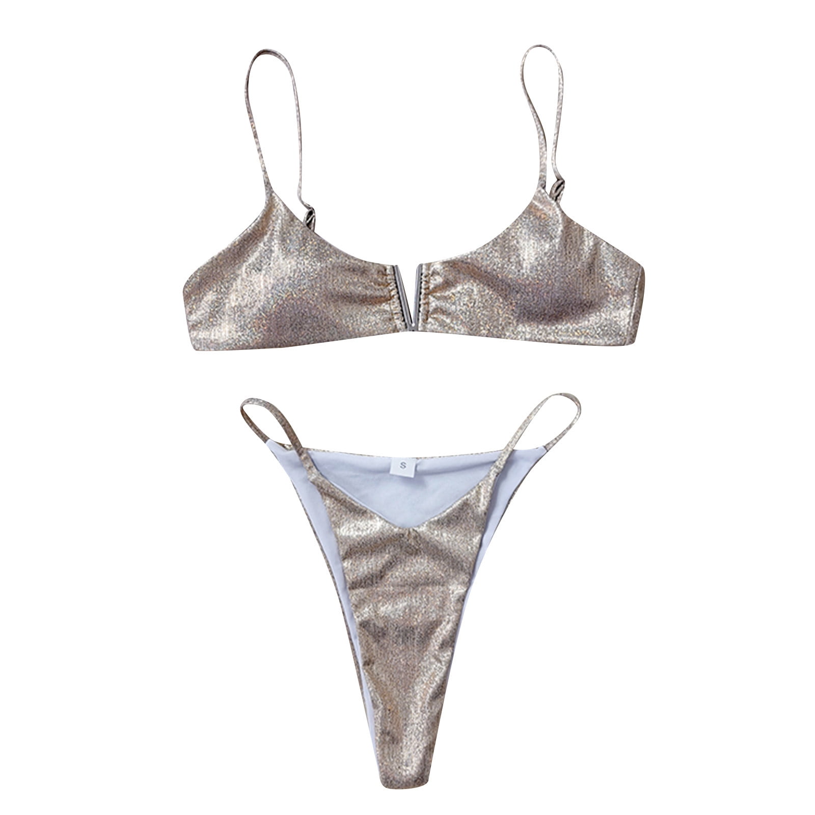 TAIAOJING Women s High Waisted Bikini Sets Ladies V shaped Buckle Lace up Swimsuit Bikini Push Up Two piece Bikinis Swimsuit Beachwear Swimwear
