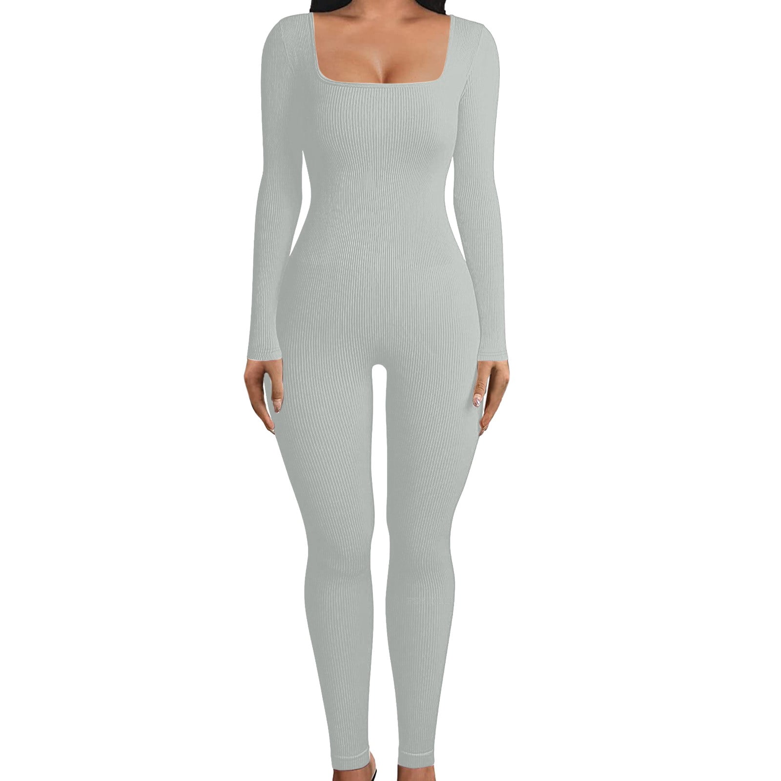 TAIAOJING Women's Long Sleeve Bodysuit Womens Open Back Long Sleeve ...
