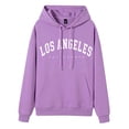 thumbnail image 1 of TAIAOJING Women's Oversized Sweatshirt Casual Letter Print Hoodie Graphic Drawstring Preppy Pullover, 1 of 3