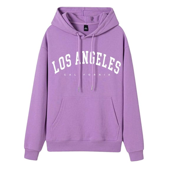 TAIAOJING Women's Oversized Sweatshirt Casual Letter Print Hoodie Graphic Drawstring Preppy Pullover