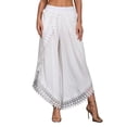 thumbnail image 1 of TAIAOJING Women's Pants Casual Wide Leg Loose High Waist Solid Color Lounge Lace Harem Trousers, 1 of 3