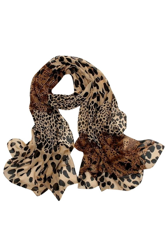 Women's Scarf Shawls and Wraps Little Neckerchief Women's Band Multi-Purpose Print Silk Leopard Scarf Tie Hair Scarf