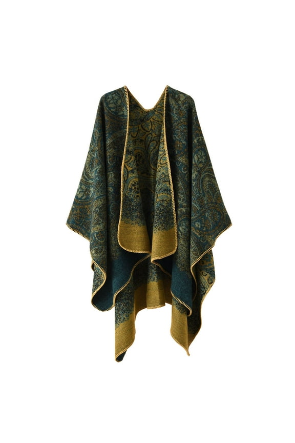 Women's Scarf Shawls and Wraps Printed Shawl Fashionable Warm Soft Cardigans Double Thickened Shawl Pullover Cape