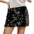 thumbnail image 1 of TAIAOJING Women's Sequin Skirt Sparkle Stretchy Bodycon Mini Skirts High Waist Skirt Corduroy Wrap Skirt, 1 of 6