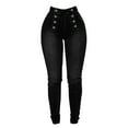thumbnail image 1 of TAIAOJING Women's Skinny Jean High Waist Casual Jeans Trousers Trendy Double Multi Button Slim Fit Elastic Double High Waist Skinny Jeans, 1 of 7