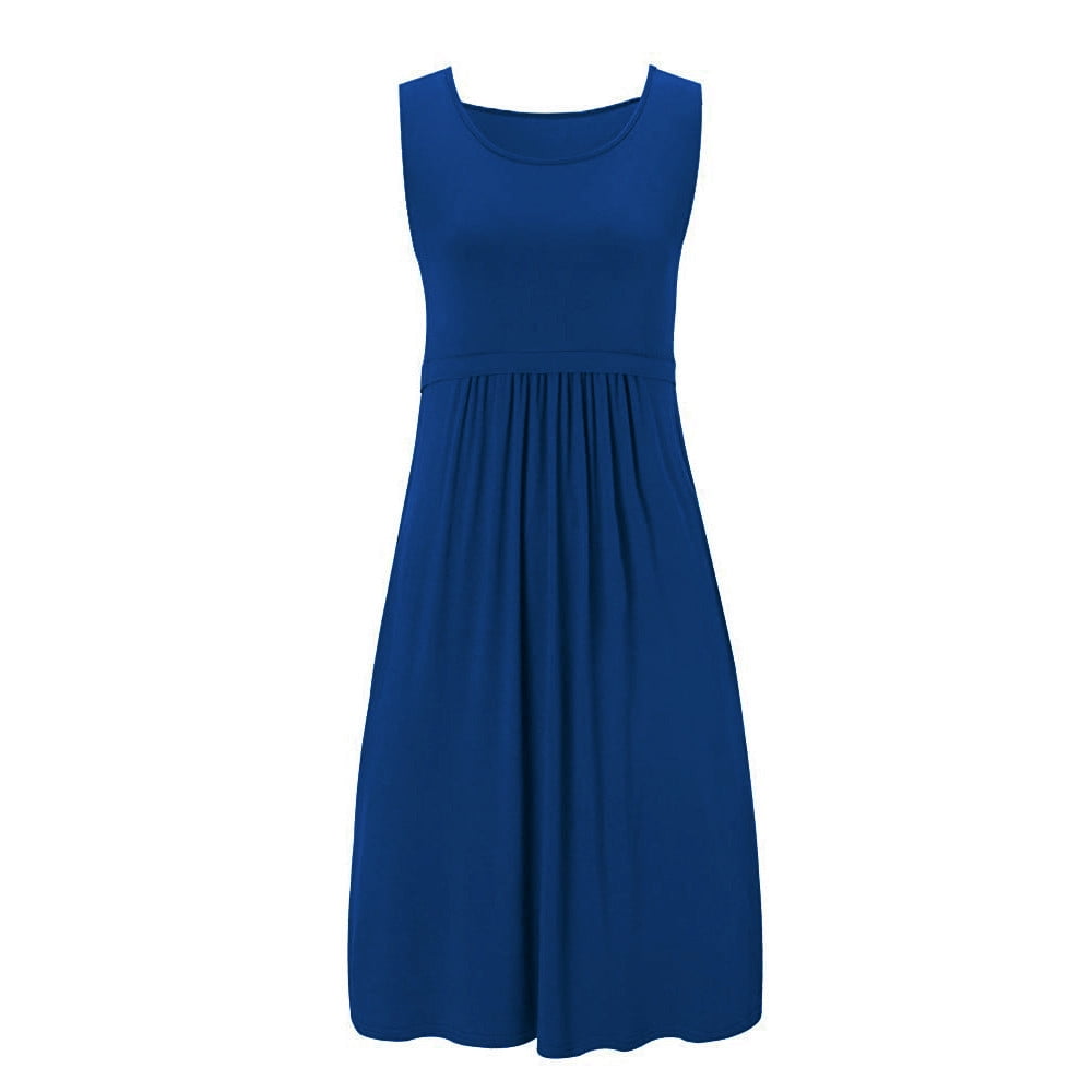 Denim Sleeveless Maternity & Nursing Shirt Dress