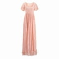 thumbnail image 1 of TAIAOJING Women's Summer Maternity Nursing Breastfeeding Dress Lace Ruffles Short Sleeved Long Photography Flying Sleeve Dresses, 1 of 7