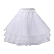TAIAOJING Women s Tulle Skirts Solid Color Layered Tulle Ladys Princess Tutu Tulle Under Carnival Petticoat Skirt