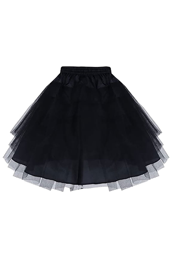 Women’s Tulle Skirts Solid Color Layered Tulle Lady's Princess Tutu Tulle Under Carnival Petticoat Skirt