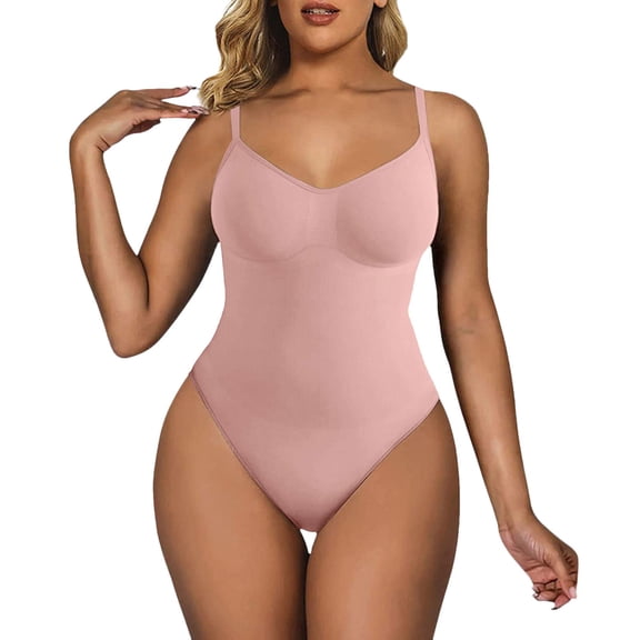 TAIAOJING Womens Bodycon Stretch Bodysuit Abdominal Compression Seamless Body Shaping Support Vest Female Postpartum Body Shaping U Shaped Corset Body Clothing Yoga Rompers