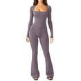 thumbnail image 1 of TAIAOJING Womens Bodycon Stretch Jumpsuit Casual Jumpsuit For Women Dressy V Neck Sleeveless Spaghetti Straps Harem Long Pants Bib Overalls Yoga Rompers, 1 of 6