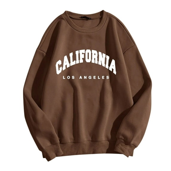 TAIAOJING Womens Casual Long Sleeve Graphic Tee Shirts Crew Neck Sweatshirts Pullover Tops For Women