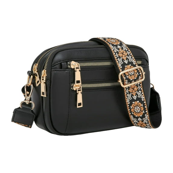 TAIAOJING Womens Handbags Multiple Pockets New PU Solid Color Fashion One Shoulder Messenger BagHandmade Colorful Straps Crossbody Leather Bags With Guitar Strap Small Crossbody Bags For