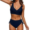 thumbnail image 1 of TAIAOJING Women Swimsuit Bathing Suit High Waisted Bikini Sexy Push Up Two Piece Swimsuits Vintage Swimsuit Two Piece Retro Ruched High Waist Print Bikini Set, 1 of 7