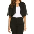 thumbnail image 1 of TAIAOJING Womens Open Front Cardigans Short Sleeve Sheer Open Front Chiffon Shrug Top Outwear Coat, 1 of 7