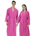 thumbnail image 1 of TAIAOJING Womens Plush Soft Robe Fluffy Ladies Men Couple Cloth Robe Sleepwear White Blue Polyester Dressing Gown Kimono Bath Robe Bathrobe For Hotel Home, 1 of 8