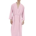 thumbnail image 1 of TAIAOJING Womens Plush Soft Robe Fluffy Ladies Men Couple Cloth Robe Sleepwear White Blue Polyester Dressing Gown Kimono Bath Robe Bathrobe For Hotel Home, 1 of 8
