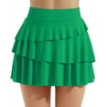 thumbnail image 1 of TAIAOJING Womens Solid Color Skirt Pants High Waist Shirt Pocket Sports Pleated Skirt Training Sweat Fitness Skirt, 1 of 7