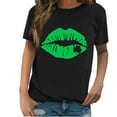 thumbnail image 1 of TAIAOJING Womens Tops Short Sleeves Crew Neck Letters Print Pullover Blouse Tee Tunic Blouse T-shirt Casual Tees, 1 of 5