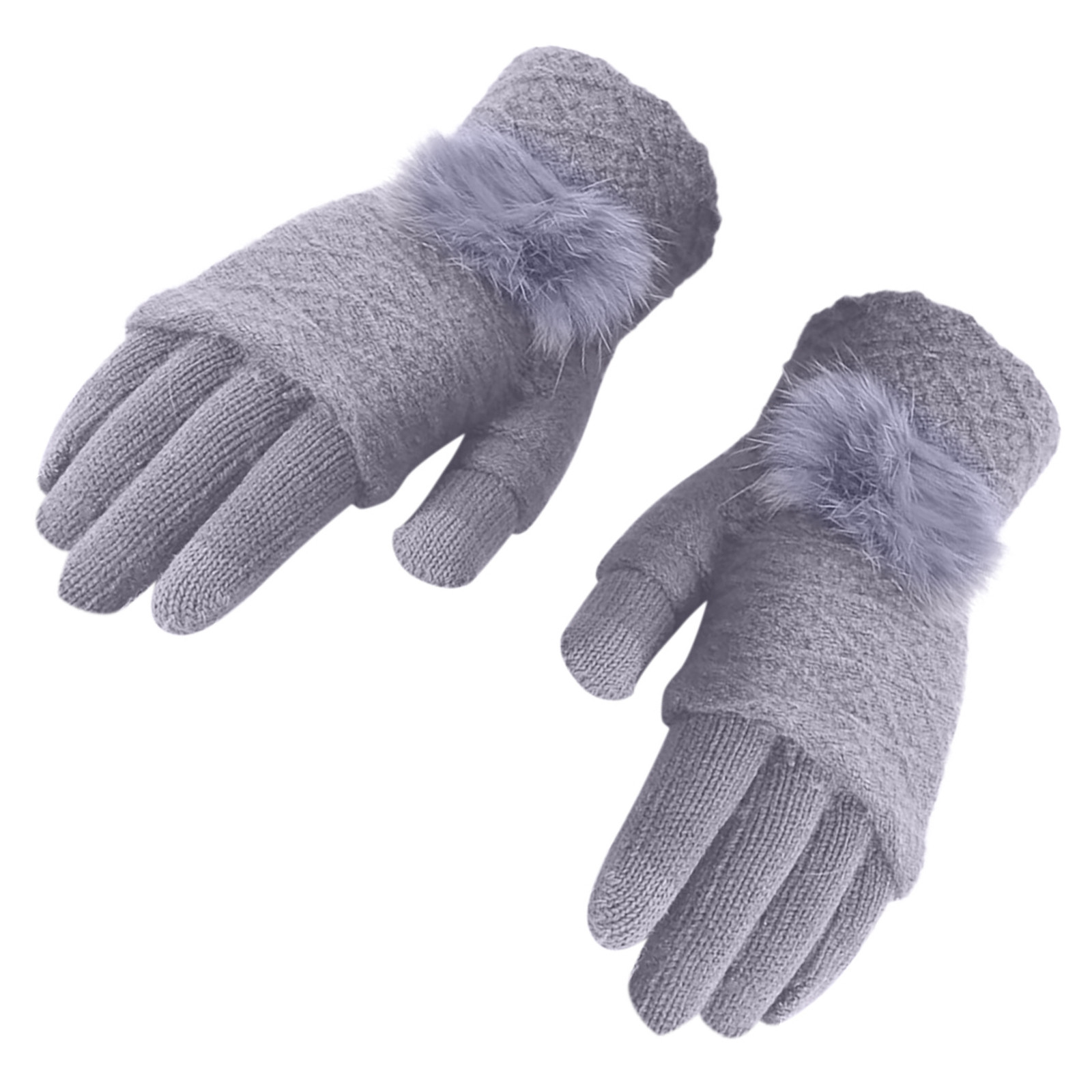 TAIAOJING Womens Winter Fingerless Touchscreen Gloves Thermal Gloves