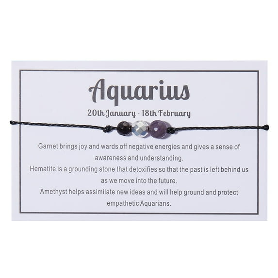 TAIAOJING Zodiac Bracelet For Women Girl Stone Lucky Blessing Beaded Star Sign Constellation Bracelet Fashion Jewelry Gifts Wristband Gemstone Beaded Bracelet