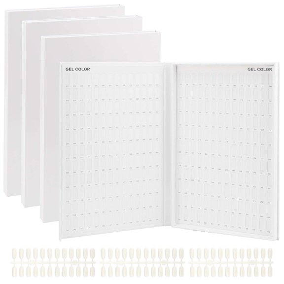 TAICHEUT 4 Pack 308 Colors Nail Display Book, Nail Color Chart Book with 720 Gel Nail Tips, Nail Display Book for Practice, Sample and Nail Salon ALT2